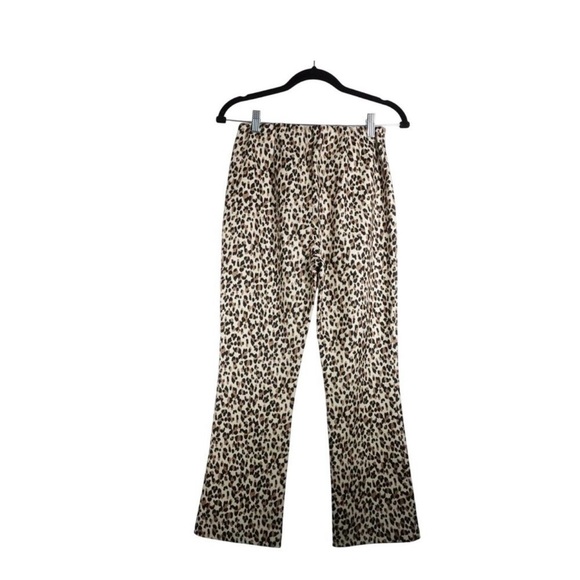 Tuckernuck Ashford Leopard Pants Size S NWT Stretch Cropped Slim Fit Chic - Picture 5 of 9